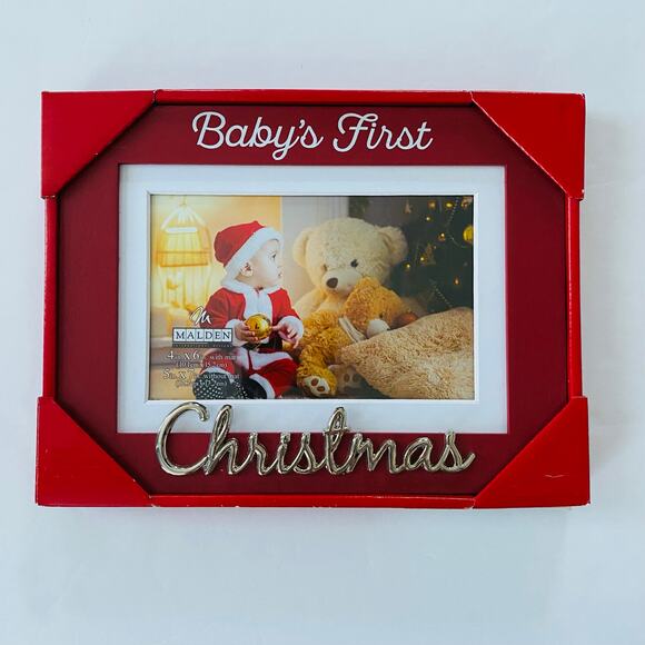 Malden | Baby's First Christmas 4x6 Photo Frame NWT - Picture 1 of 5